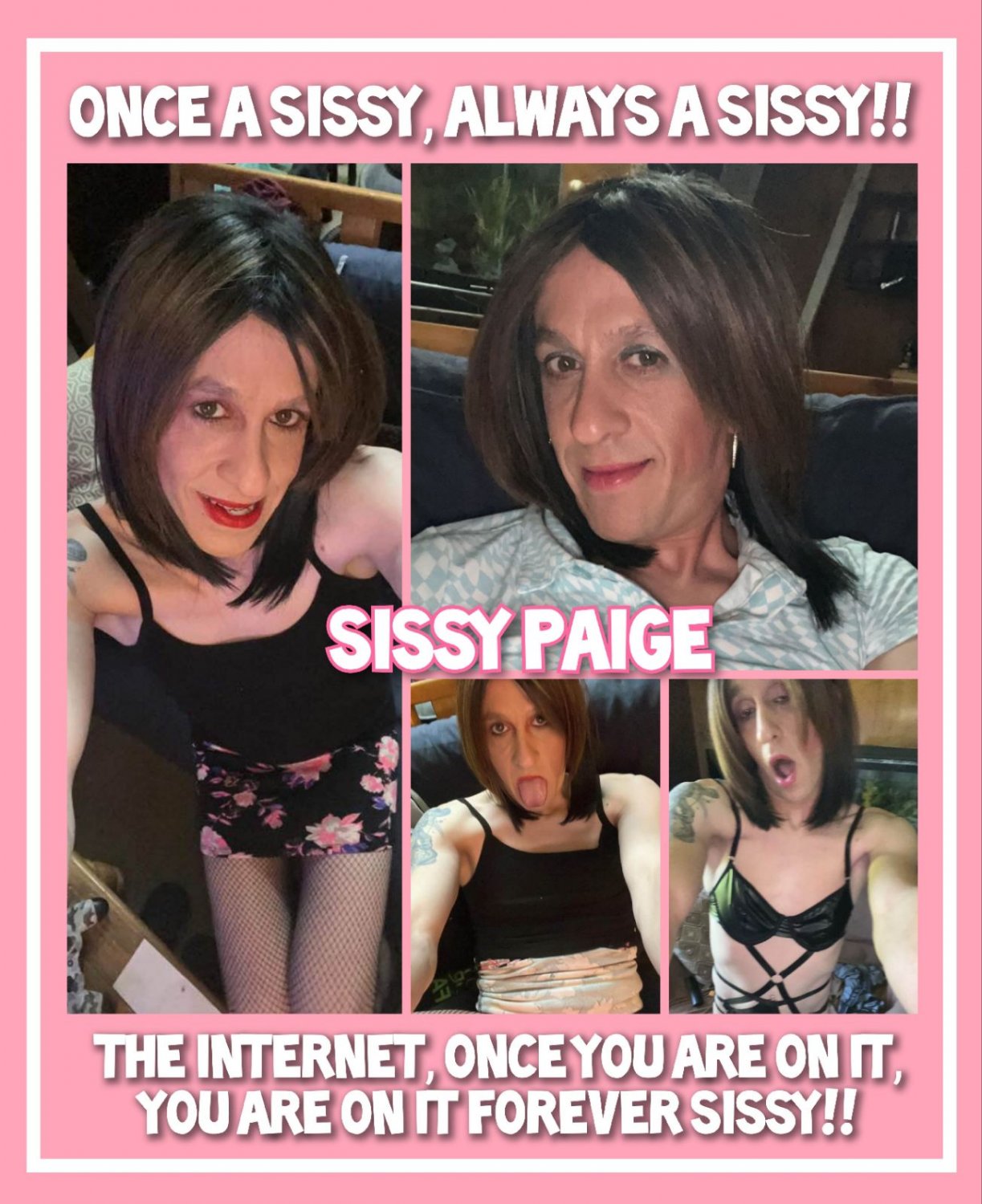 Sissy Paige April smiles happily when getting shared & jerked off to - kik: sissypaigeapril - #1BAlHyOR